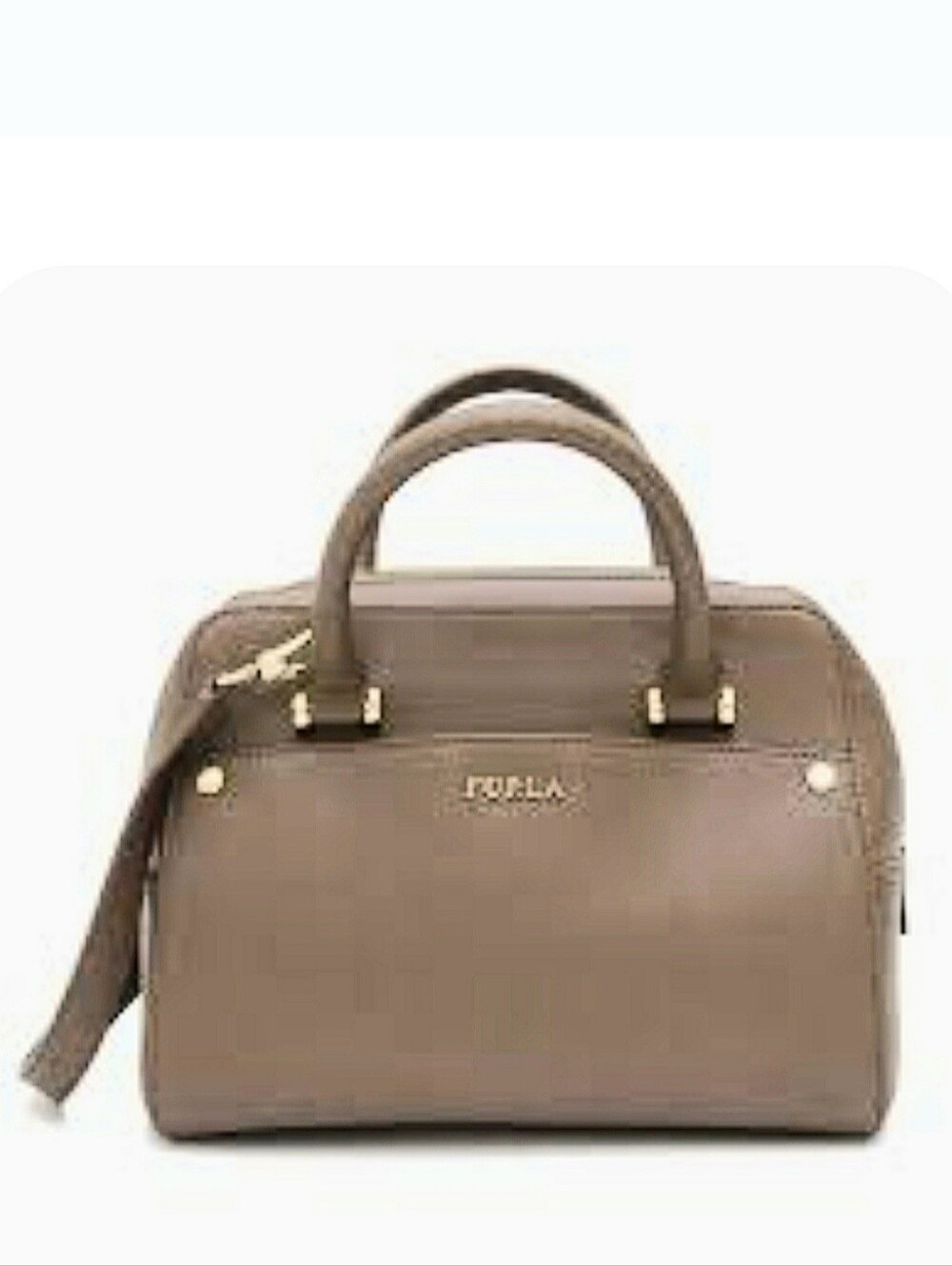 FURLA Elise Saffiano Texture 6Dome Satchel Crossbody Shoulder Bag